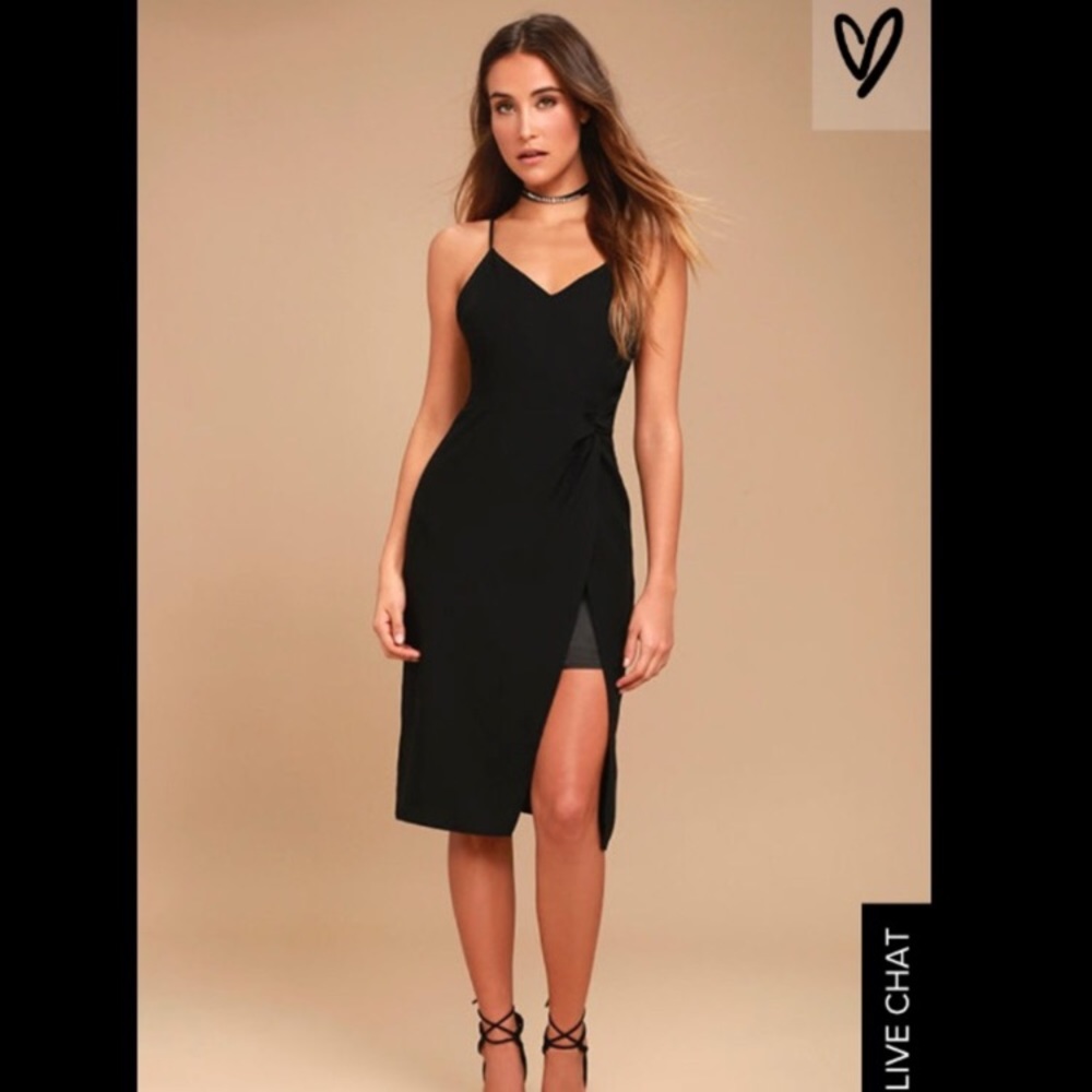 NWT Black Lulu’s Midi Dress